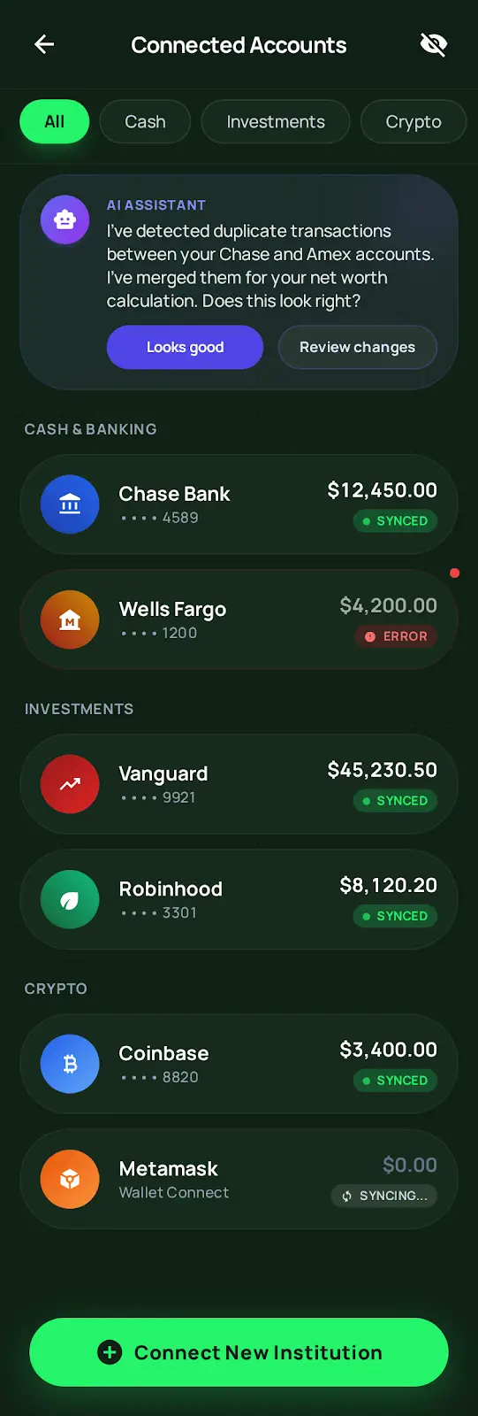 All Accounts Connected